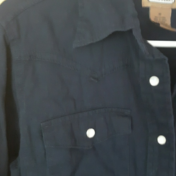 Button up wester style navy shirt - Picture 5 of 5